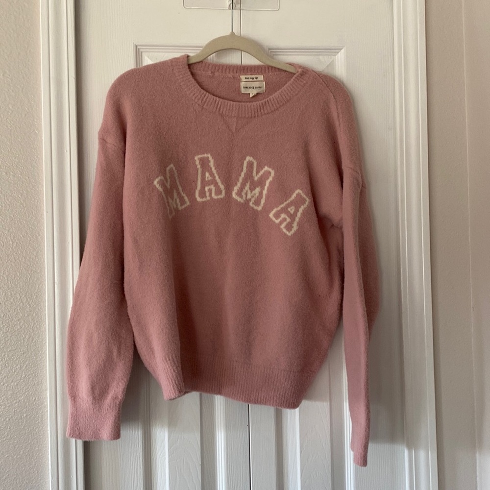 Thread & Supply size small “MAMA” sweater.